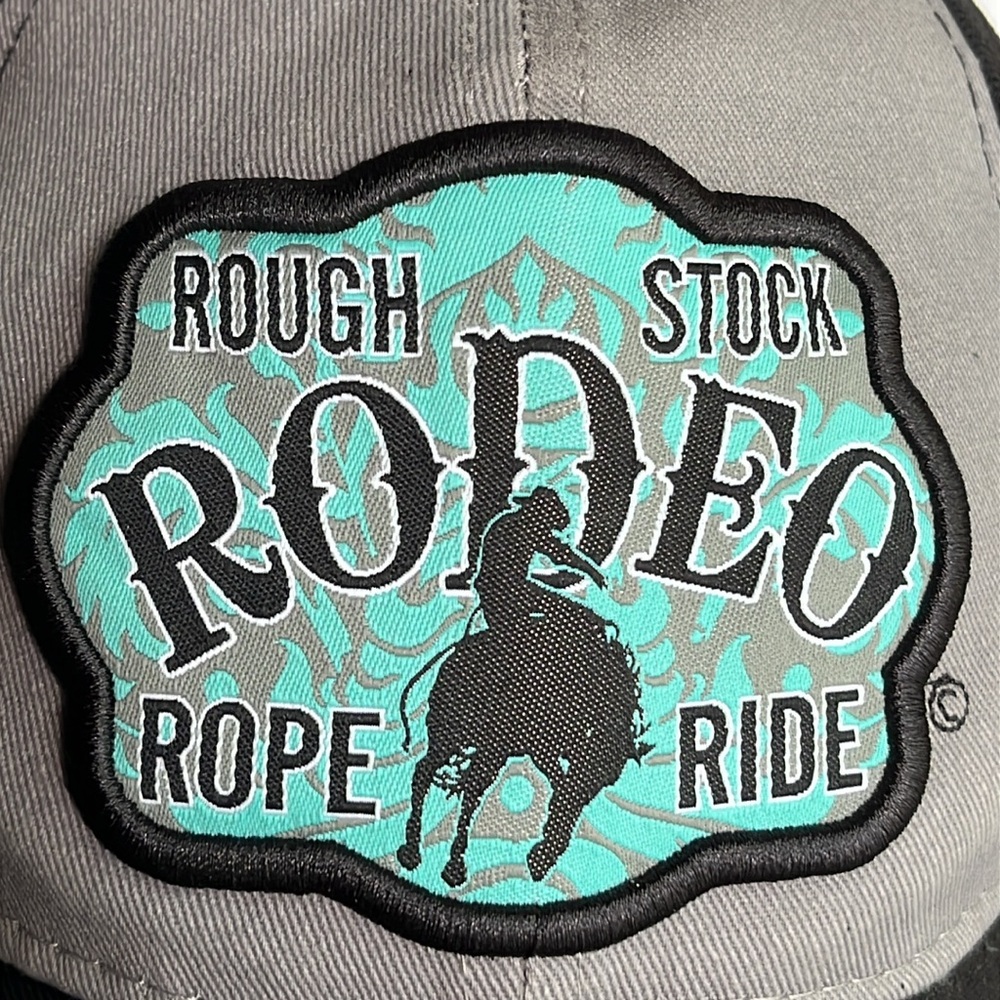 Rodeo Ball Cap Rough Stock Rope Ride Baseball Cap Hat - Picture 2 of 6